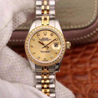 Rolex Lady Datejust Plating 18K Gold Dial | UK Replica - 1:1 best edition replica watches store,high quality fake watches
