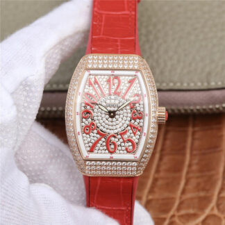 Franck Muller Vanguard Red Strap | UK Replica - 1:1 best edition replica watches store, high quality fake watches